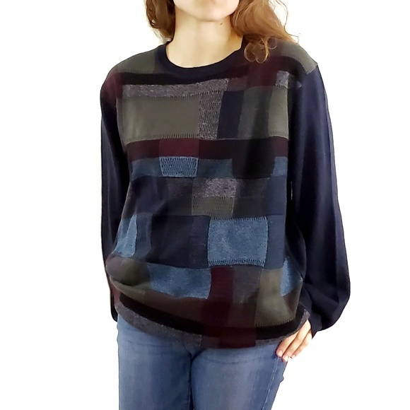 Vintage Slouchy Retro 70s Design Grandpa Sweater - Picture 5 of 6